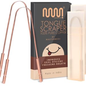 Pure Copper Tongue Scraper with Travel Case