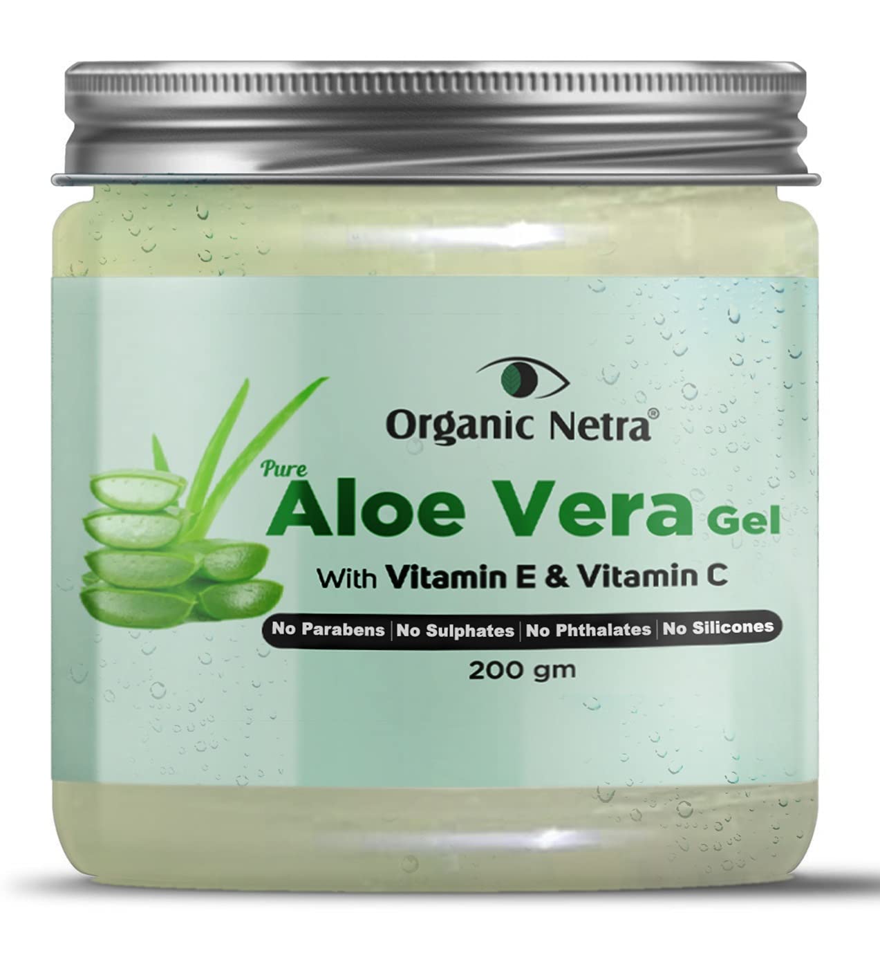 Organic Netra Pure Aloe Vera Gel With Vitamin C E 200gm | India Ayurveda Online