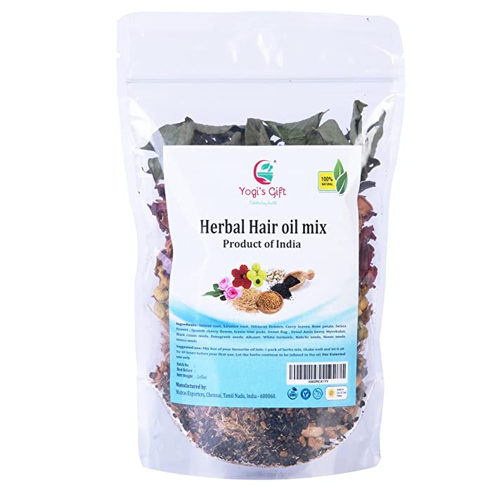 Yogis Gift Organic Ayurvedic Herbal Hair Oil Mix | India Ayurveda Online