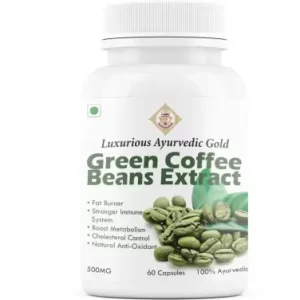 Luxurious Ayurvedic Gold Green Coffee Beans Extract Capsule