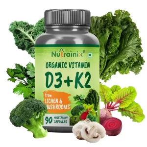 Nutrainix Organic Vitamin D3+K2 Vegetarian Capsule