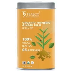 Teabox Organic Turmeric Ginger Tulsi Green Tea